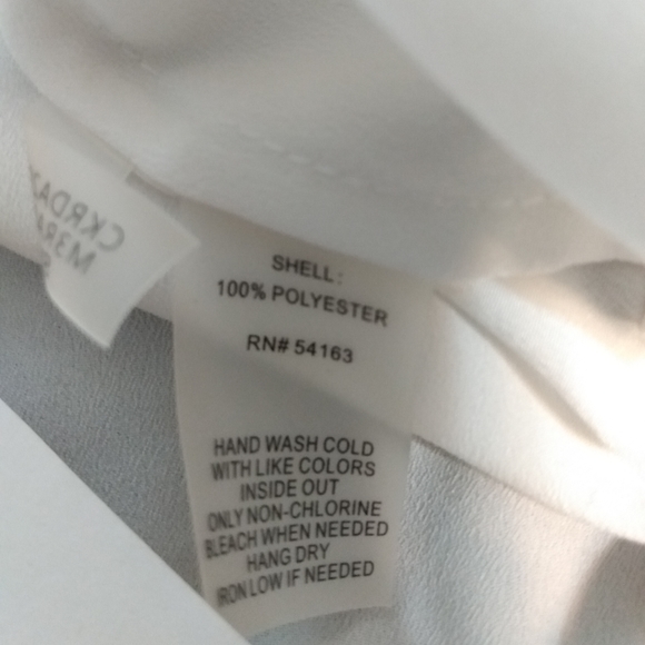 Calvin Klein Sheer Blouse w/Gold Button Detail - Picture 5 of 8